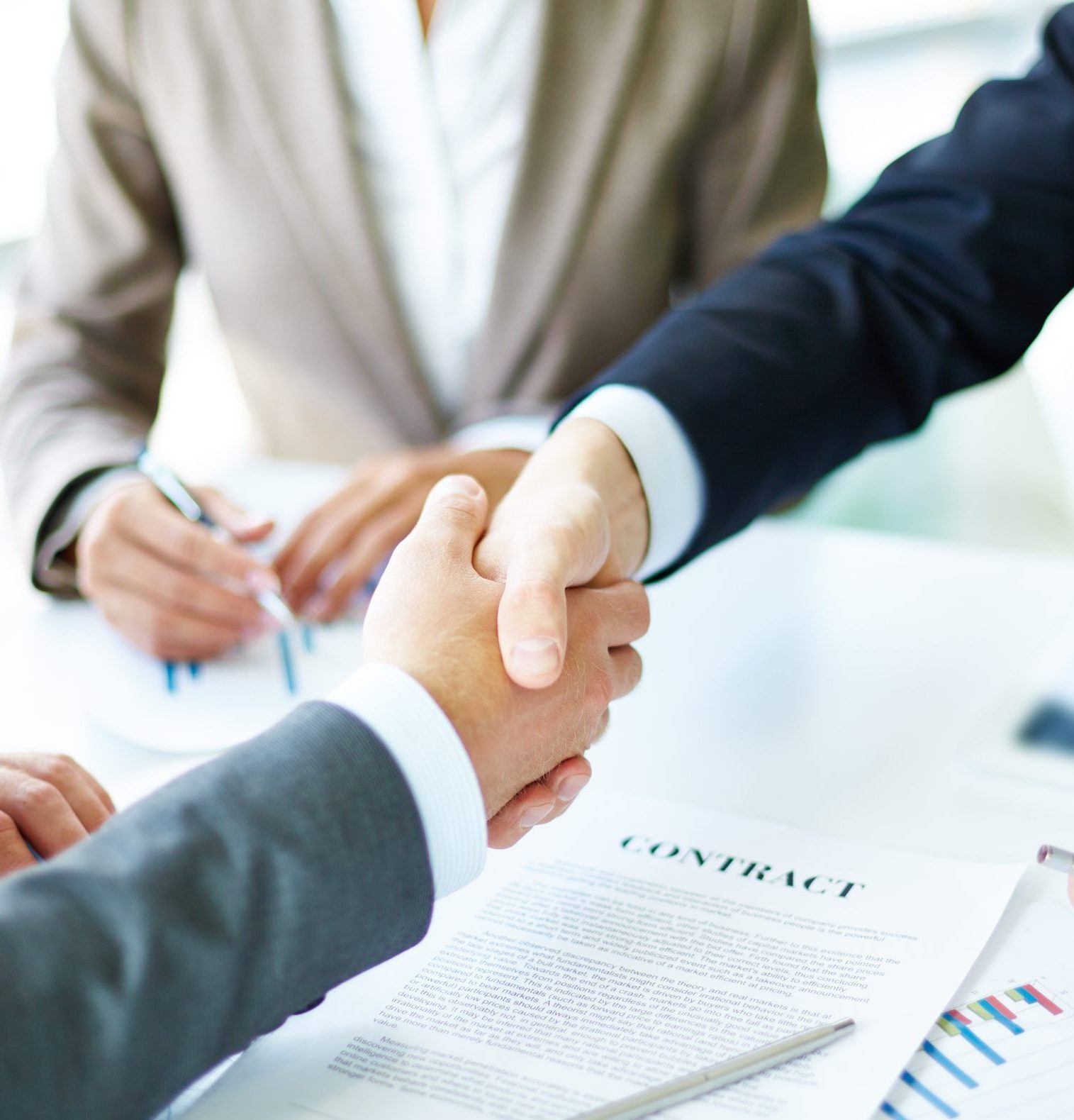 handshake close up executives